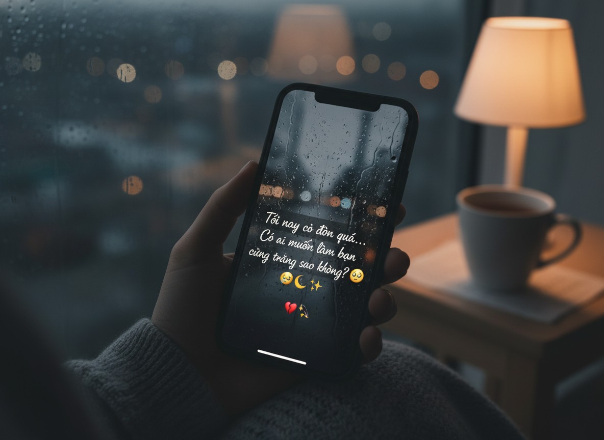 30 status thả thính buổi tối buồn cô đơn