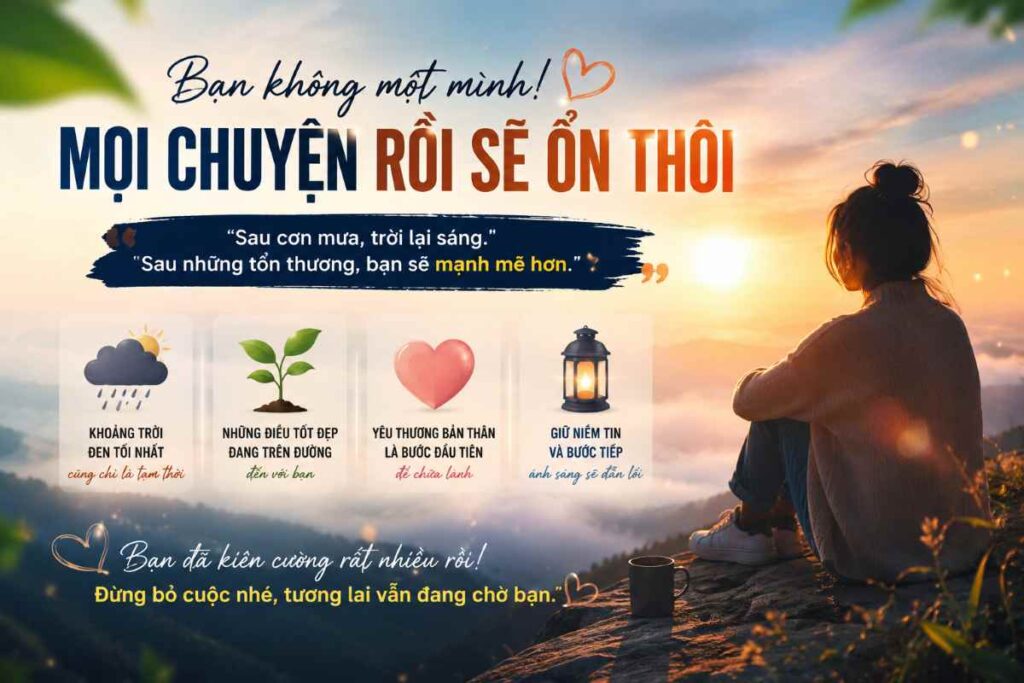 24 câu nói an ủi, động viên người đang buồn chân thành, ý nghĩa