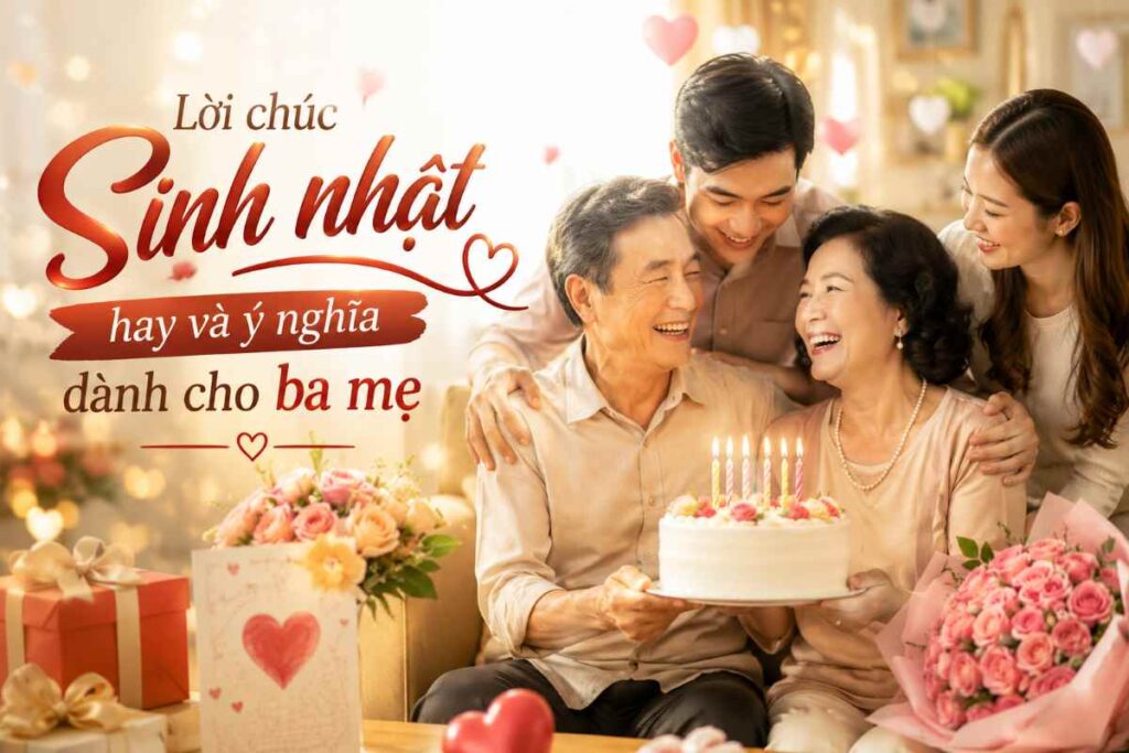 26 lời chúc sinh nhật hay và ý nghĩa dành cho ba mẹ